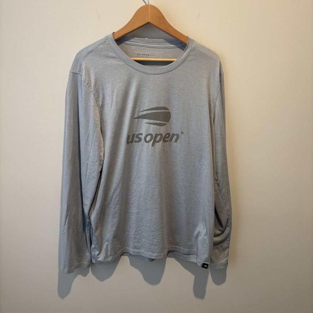 U.S Open Court Size Large Gray Long Sleeve Athletic T-Shirt